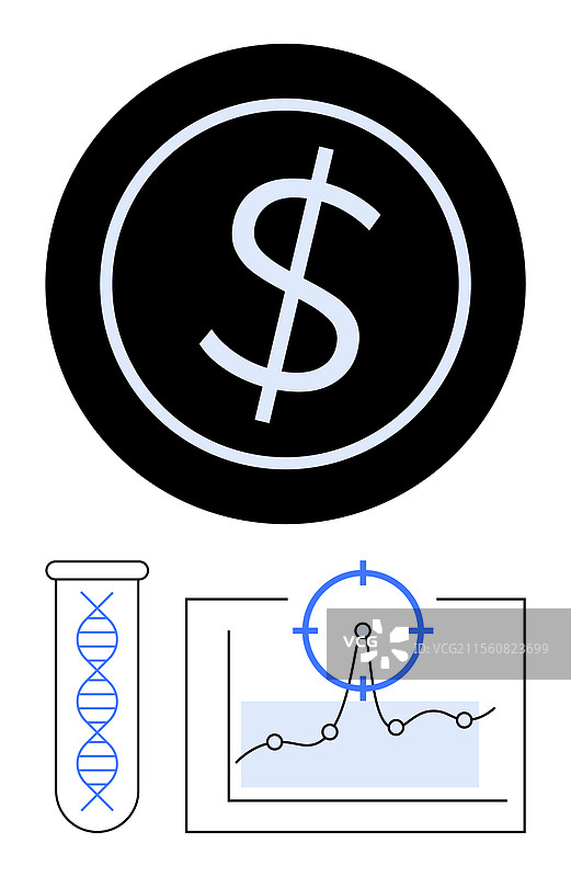 生物技术和数据领域的金融投资图片素材