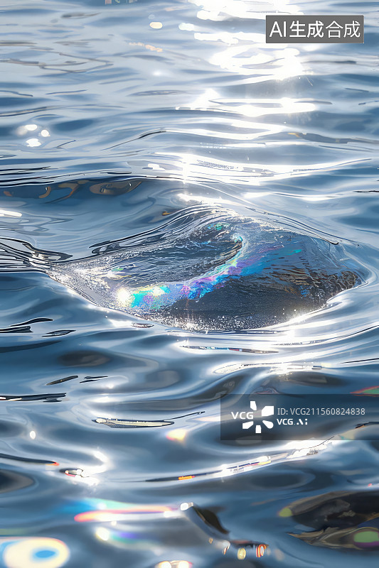 【AI数字艺术】水面波纹与光影效果图片素材