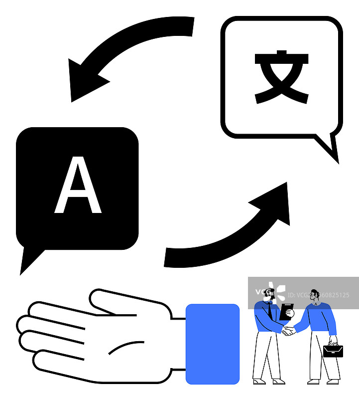 沟通与翻译概念与演讲图片素材