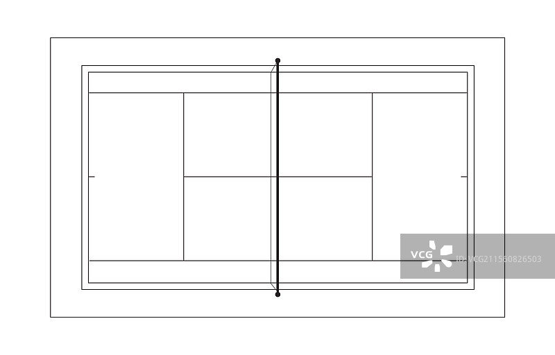 网球场的俯视图，背景为黑色图片素材