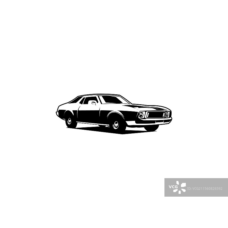 穆斯坦格格兰德设计，白色背景隔离图片素材