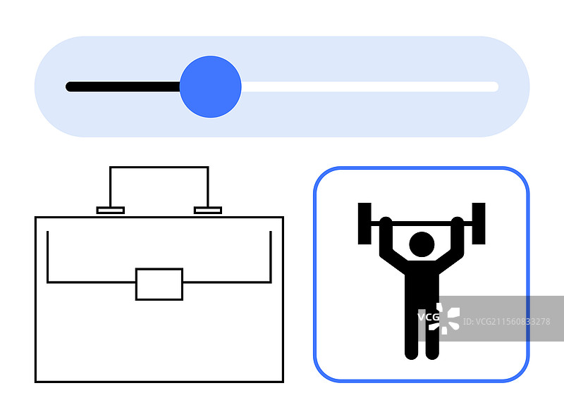 可调节的工作与健身之间的平衡图片素材