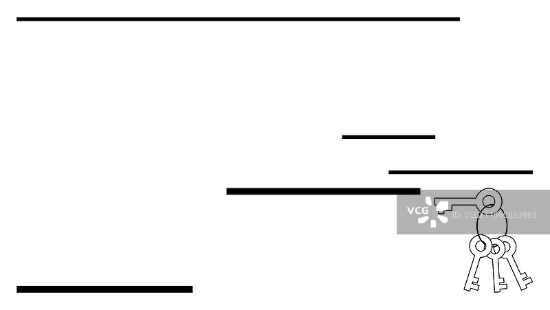 简约风格的钥匙图示，代表访问权限图片素材