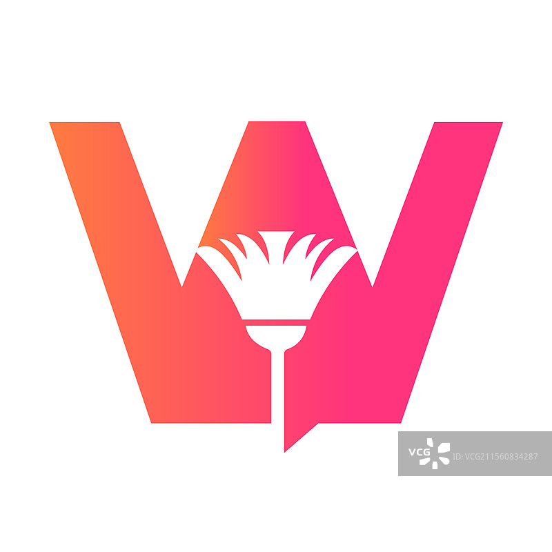 简约干净的字母W组合标志图片素材