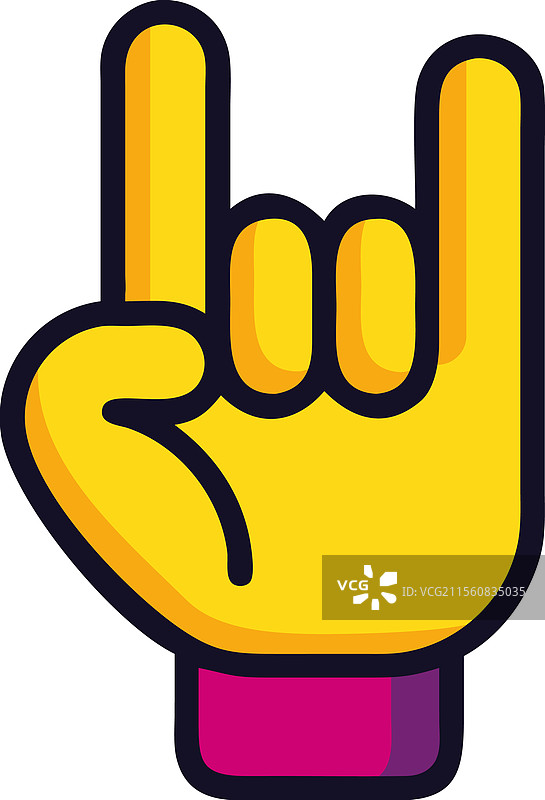 摇滚手势图标图片素材