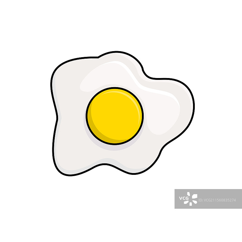 手绘卡通煎蛋图片素材