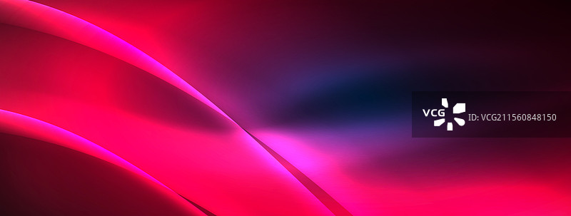霓虹灯光波浪和线条背景集图片素材