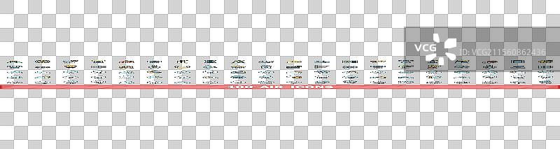 100个彩色线条风格的空气图标集图片素材
