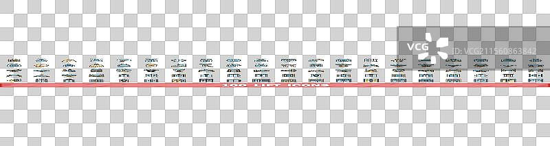 100个电梯图标集，彩色线条风格图片素材