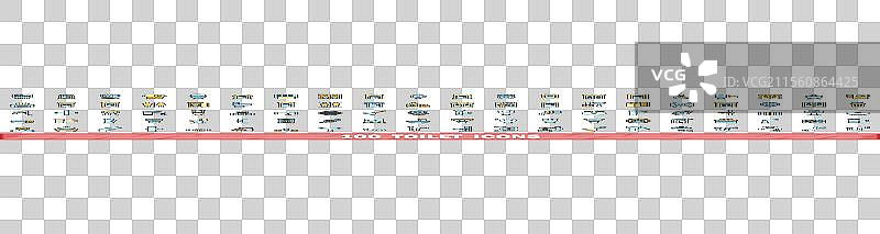 100个厕所图标集，彩色线条风格图片素材