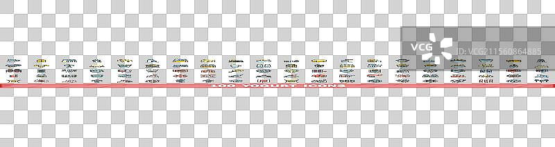 100个酸奶图标集，彩色线条风格图片素材