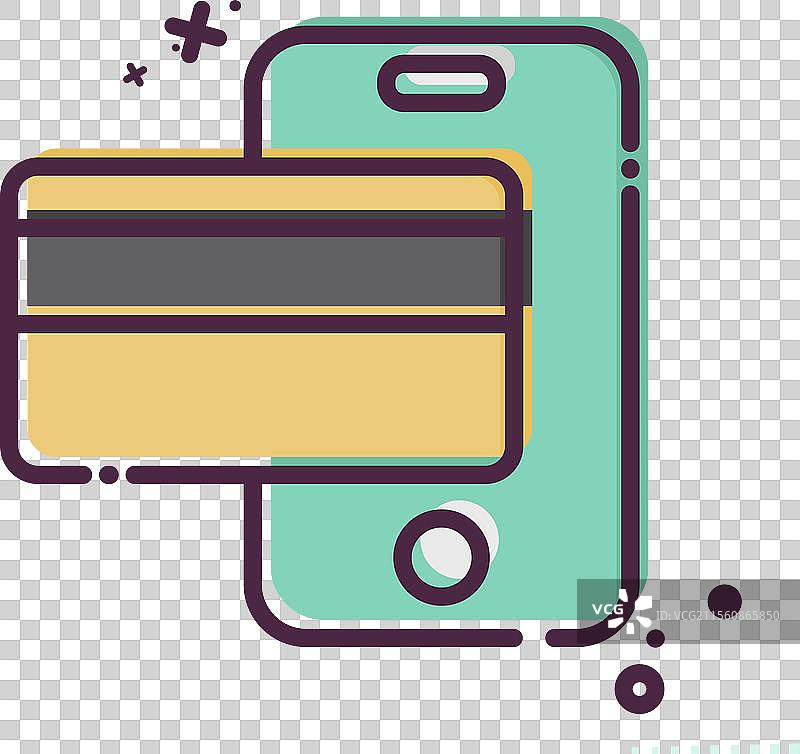 与智慧城市相关的无现金支付图标图片素材