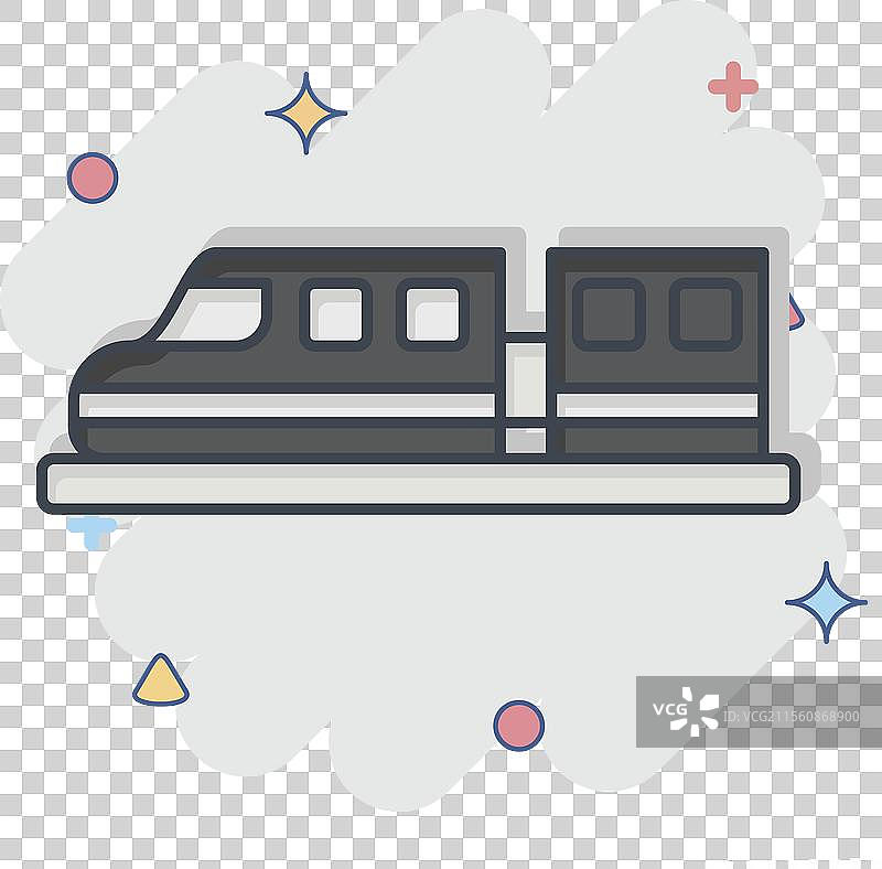 与智慧城市相关的高速列车图标图片素材