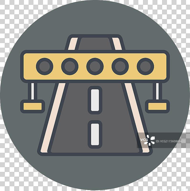 与智能城市相关的公路图标颜色图片素材
