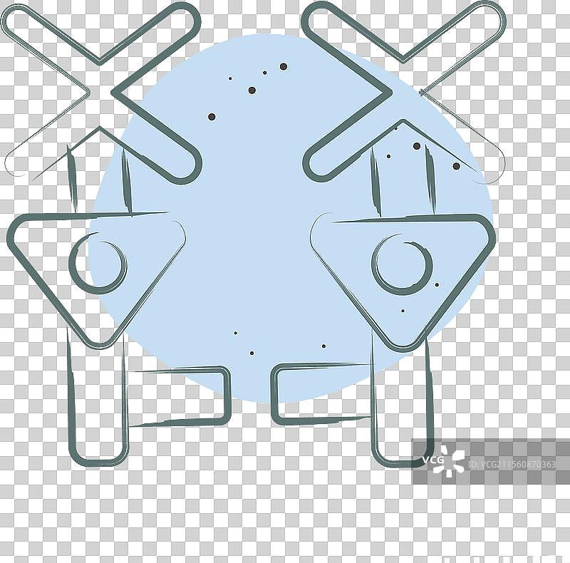 与火车站相关的平交道口图标图片素材