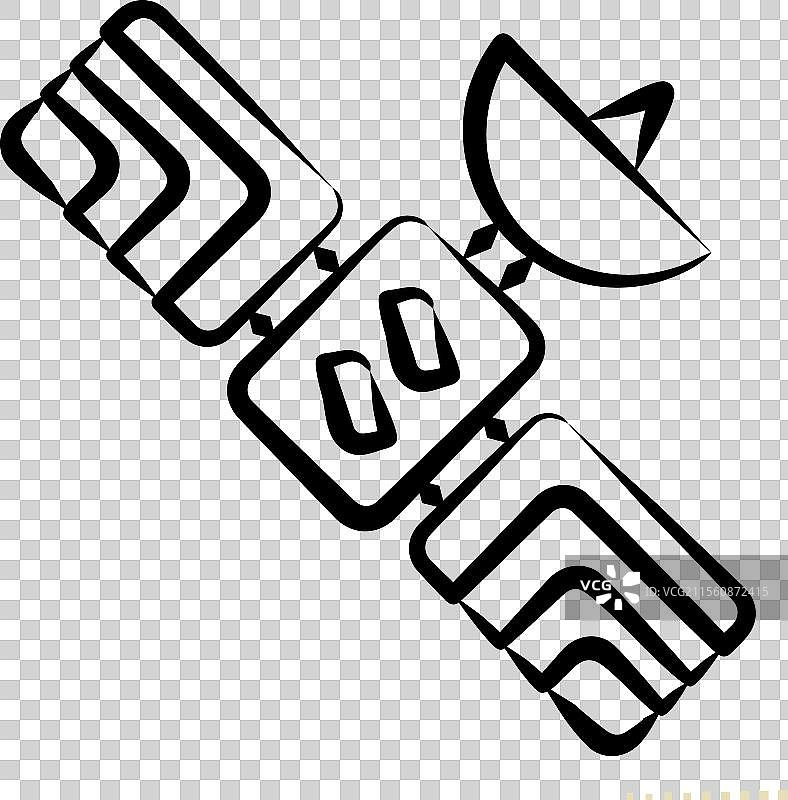 与智能城市相关的卫星图标和手势图片素材