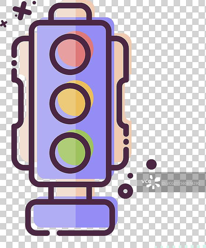 与智慧城市相关的交通信号图标图片素材