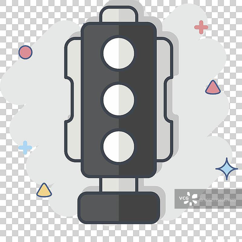 与智慧城市相关的交通信号图标图片素材