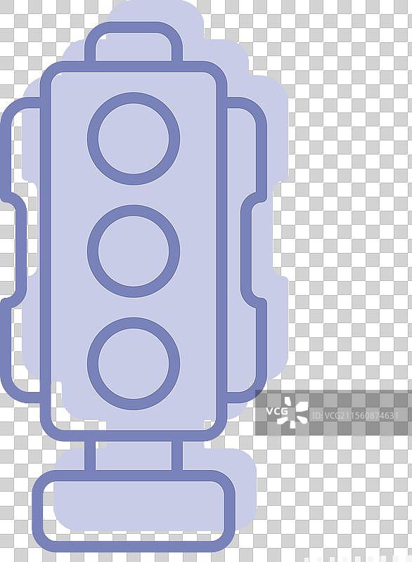 与智慧城市相关的交通信号图标图片素材