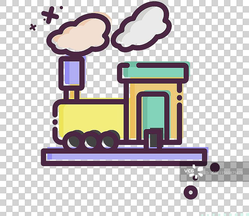 与火车站符号相关的火车烟雾图标图片素材