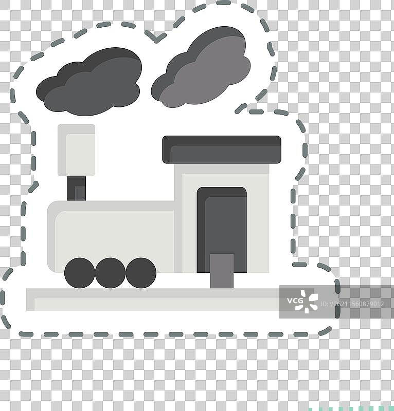 与火车相关的火车烟雾贴纸线条剪切图片素材