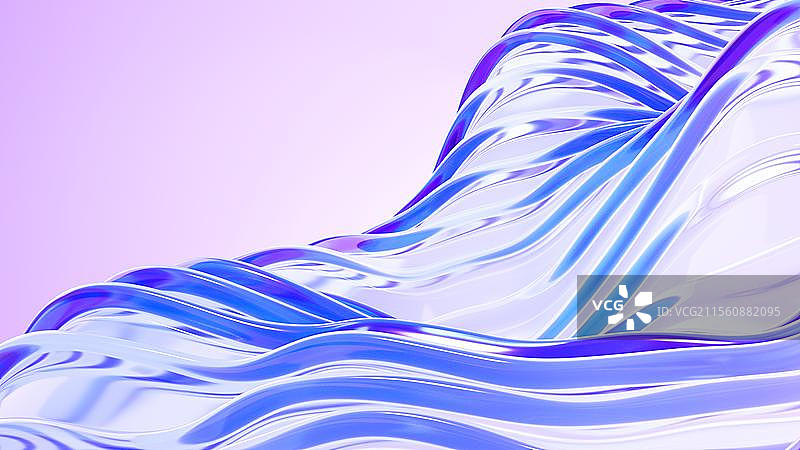 大气简约渐变几何蓝紫色透明3D背景图片素材