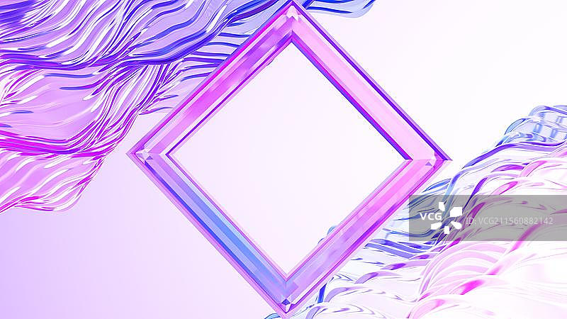 大气简约渐变几何蓝紫色透明3D背景图片素材