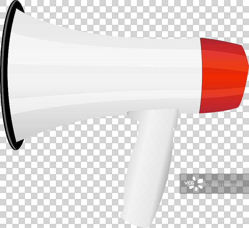 白色背景上的扩音器图片素材