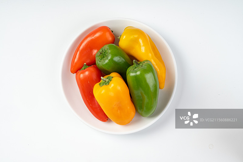 三色水果彩椒图片素材