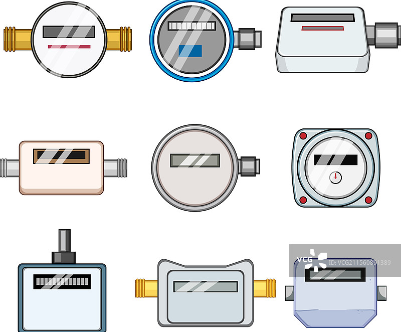 水表卡通图案图片素材