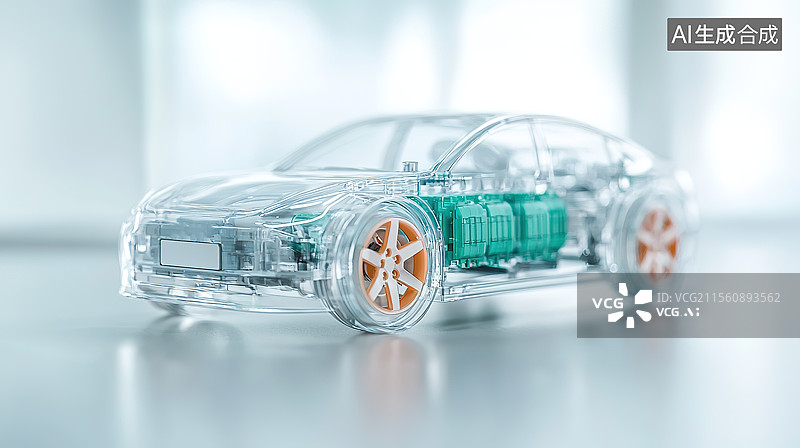【AI数字艺术】新能源电动汽车固态电池科技工业概念图片素材