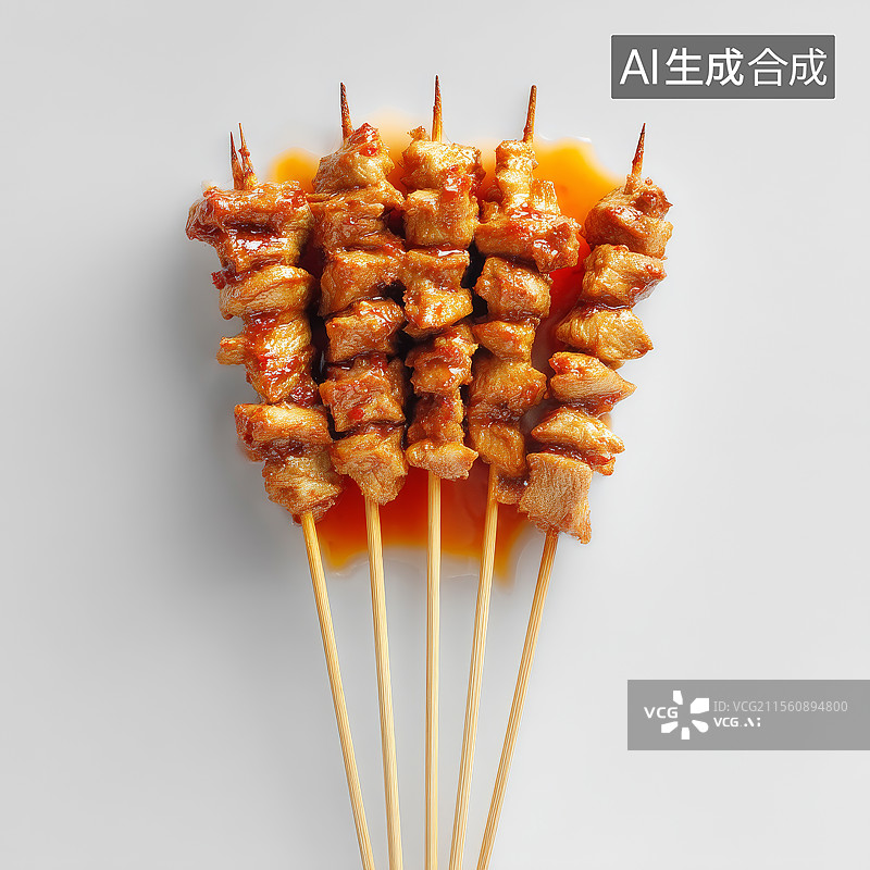 【AI数字艺术】美味的鸡肉串图片素材