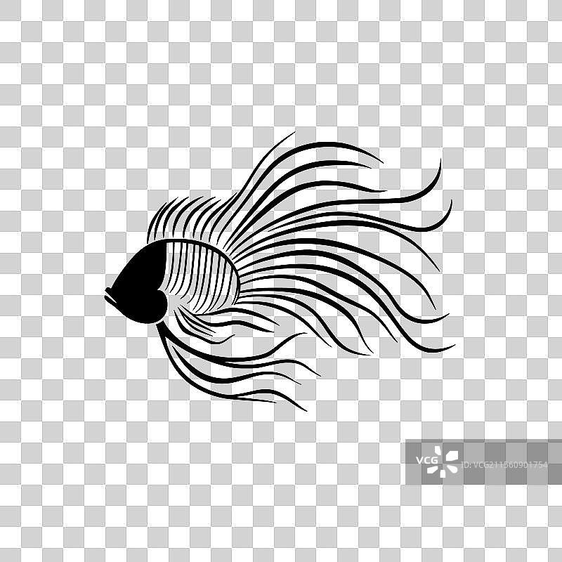 斗鱼 - 极简和简单的轮廓图片素材