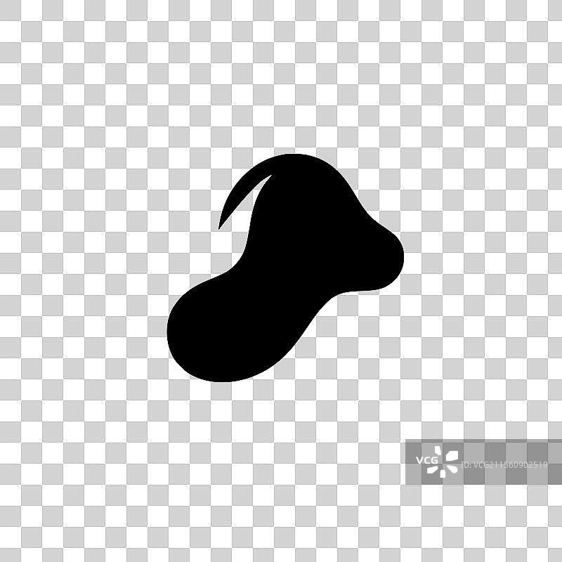 黑白色孤立狗图标图片素材