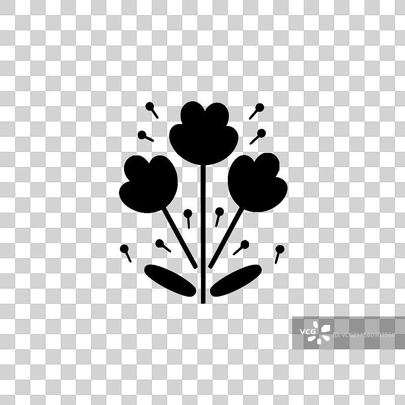 黑白花卉图片素材