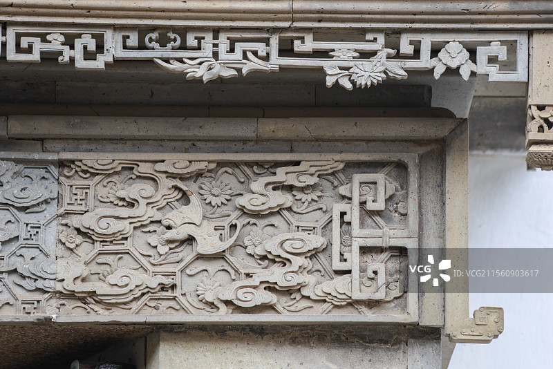 江南第一门楼网师园的“藻耀高翔”门楼图片素材