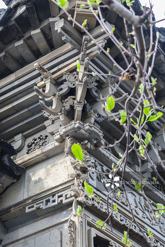 江南第一门楼网师园的“藻耀高翔”门楼图片素材