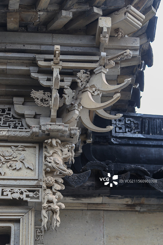 江南第一门楼网师园的“藻耀高翔”门楼图片素材