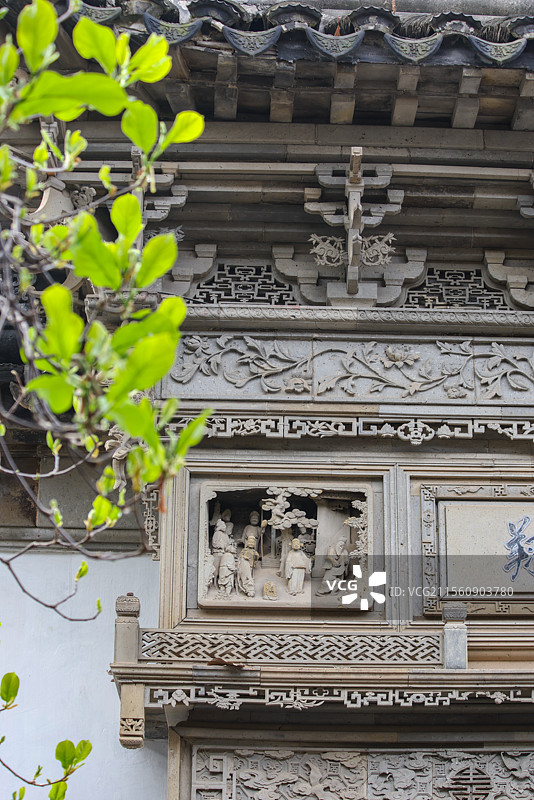 江南第一门楼网师园的“藻耀高翔”门楼图片素材