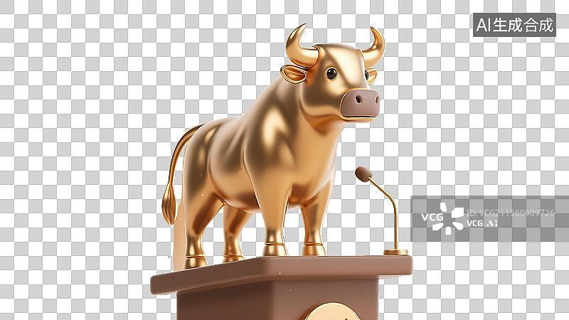 【AI数字艺术】一只金牛图片素材