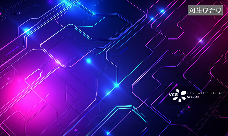 【AI数字艺术】电路板背景图片素材
