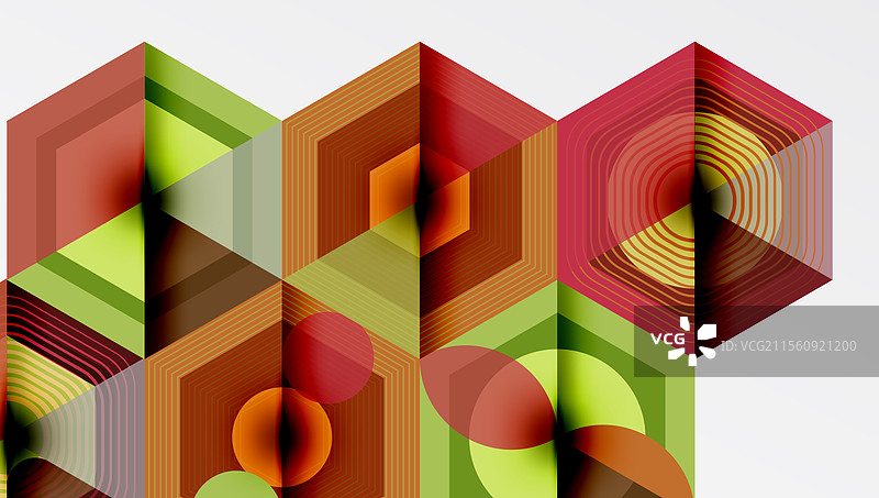 六边形和菱形的几何重复图案图片素材