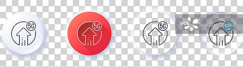 5G上传速度线条图标无线技术图片素材