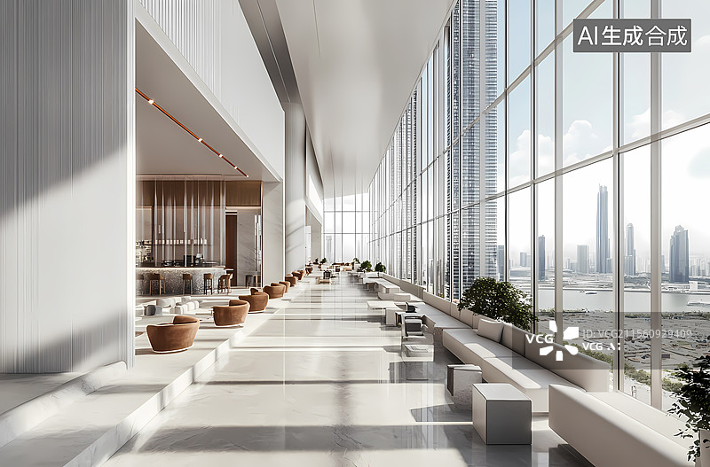 【AI数字艺术】奢华顶层公寓客厅图片素材