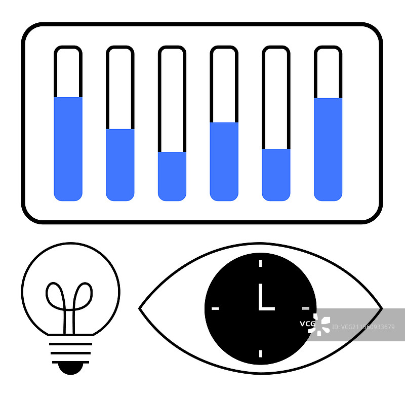 创新与时间管理概念与测试图片素材