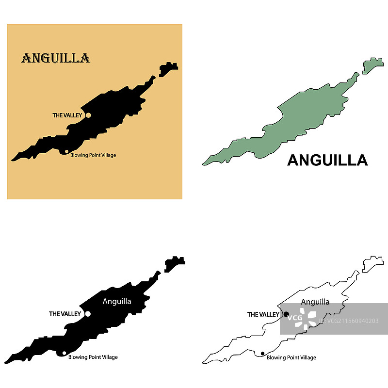 安圭拉地图图标图片素材