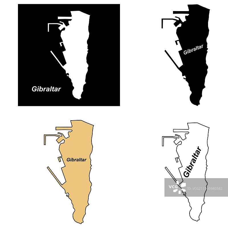 直布罗陀地图图标图片素材
