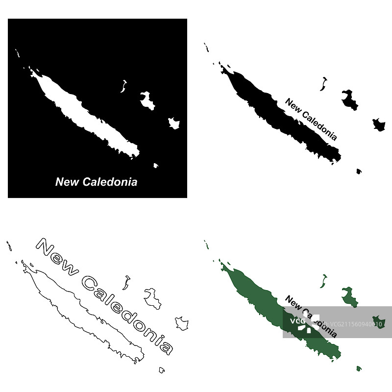 新喀里多尼亚地图图标图片素材