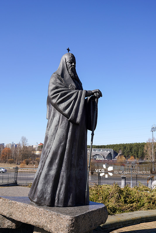 白俄罗斯 明斯克 明斯克诸圣纪念教堂 黑白教堂图片素材