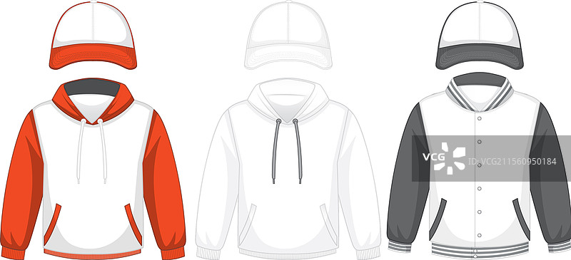 时尚的夹克和帽子图片素材